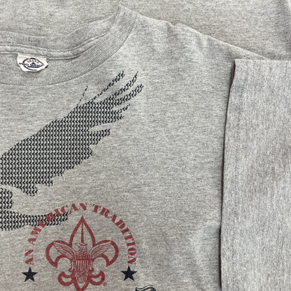 00s vintage 古着　ビンテージ　Tシャツ　DELTA デルタ　鷹　グレー　ストリート