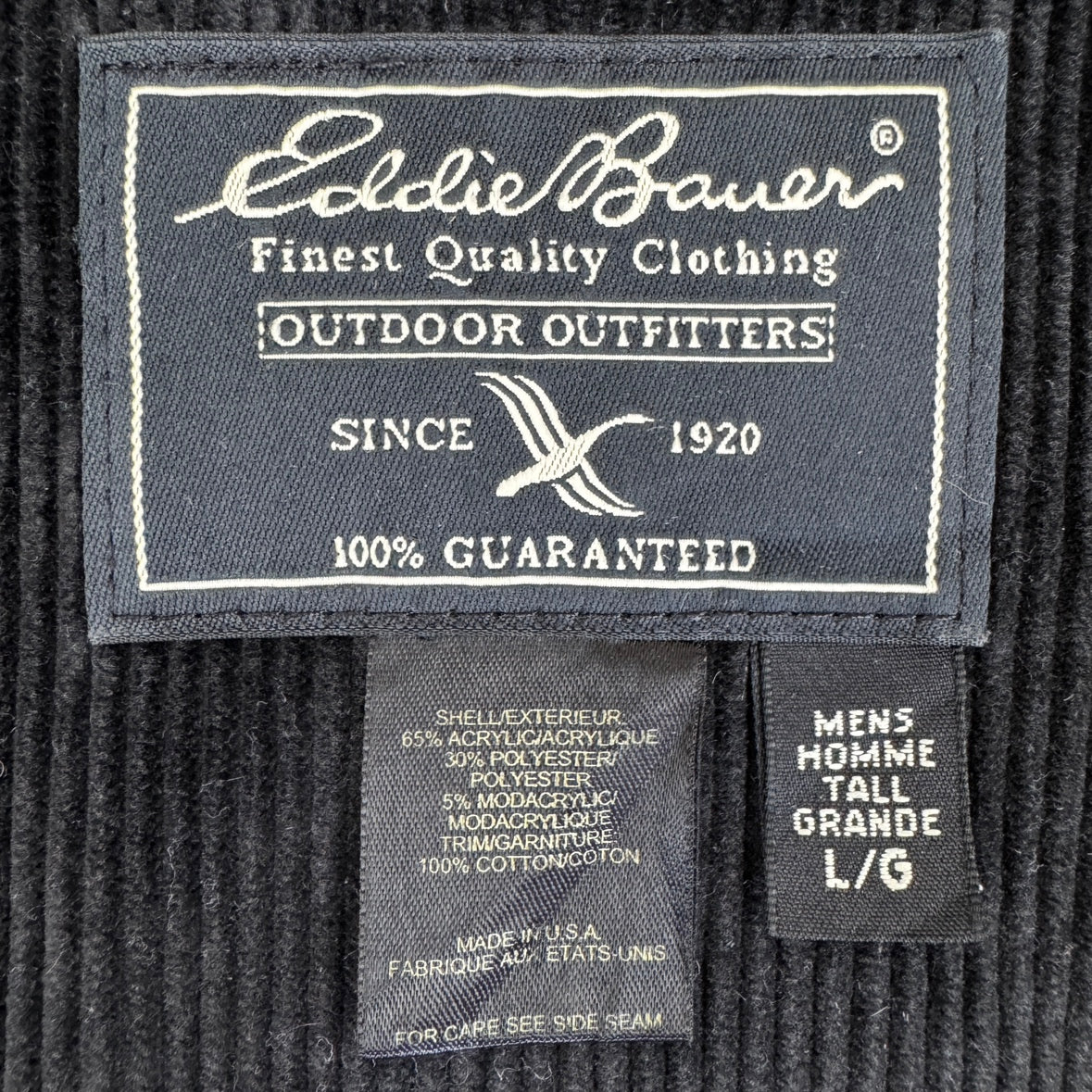 00s アメリカ製 Eddie Bauer エディーバウアー ハーフジップボア チェック柄 L ドローコード付き