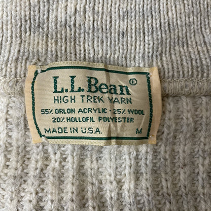 80s vintage 古着　ビンテージ　USA製　L.L.Bean エルエルビーン　ハーフボタン　ウールニット　アウトドア