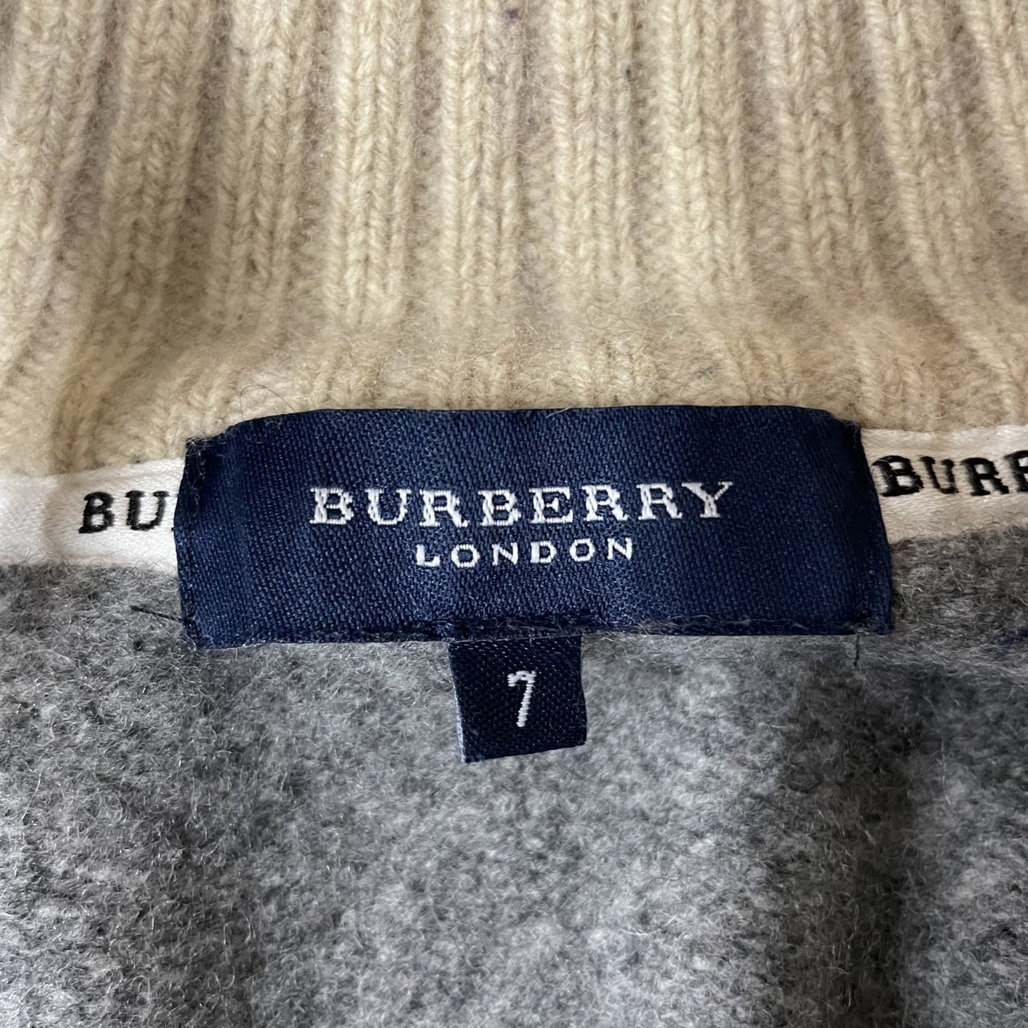 80s vintage 古着　ビンテージ　バーバリー BURBERRY LONDON ロンドン　ハーフジップ　ウールニット　マルチカラー