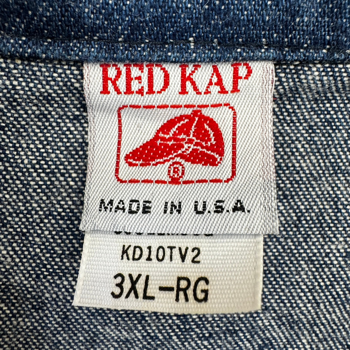 00s RED KAP レッドキャップ デニムジャケット ワーク ワンポイント刺繍 アメリカ製 サイズ3XL 古着