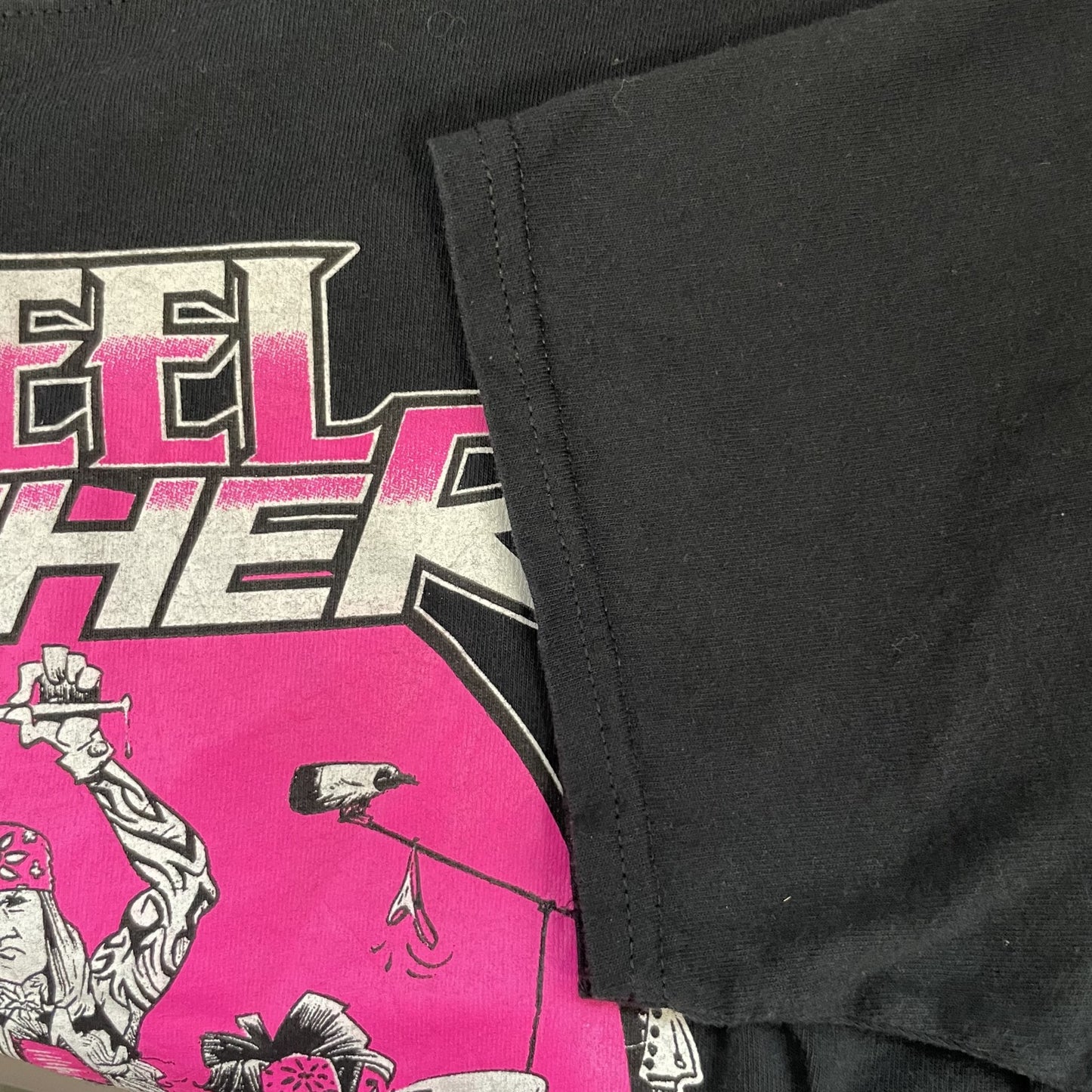 00s vintage 古着　ビンテージ　ギルだん　GILDAN  プリントTシャツ　スチールパンサー　メタル　ストリート　ピンク