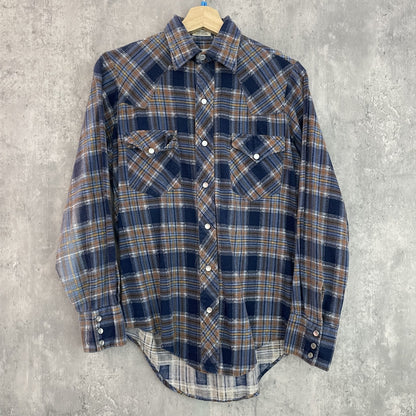 90s vintage 古着　ビンテージ　長袖　ウエスタンシャツ　ネルシャツ　PLAINSMAN