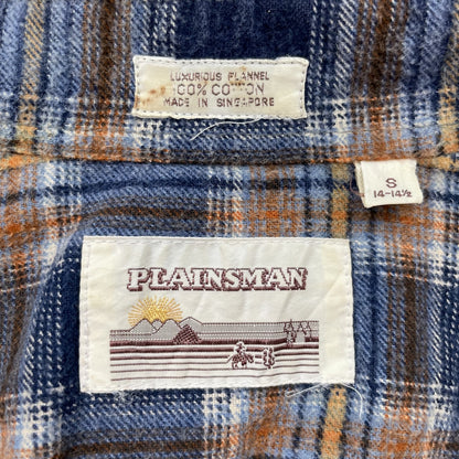 90s vintage 古着　ビンテージ　長袖　ウエスタンシャツ　ネルシャツ　PLAINSMAN