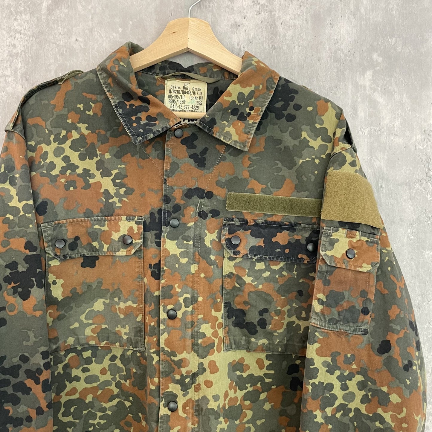 90s ドイツ軍　ミリタリー　vintage 古着　ビンテージ　フィールドジャケット　迷彩　1995年製