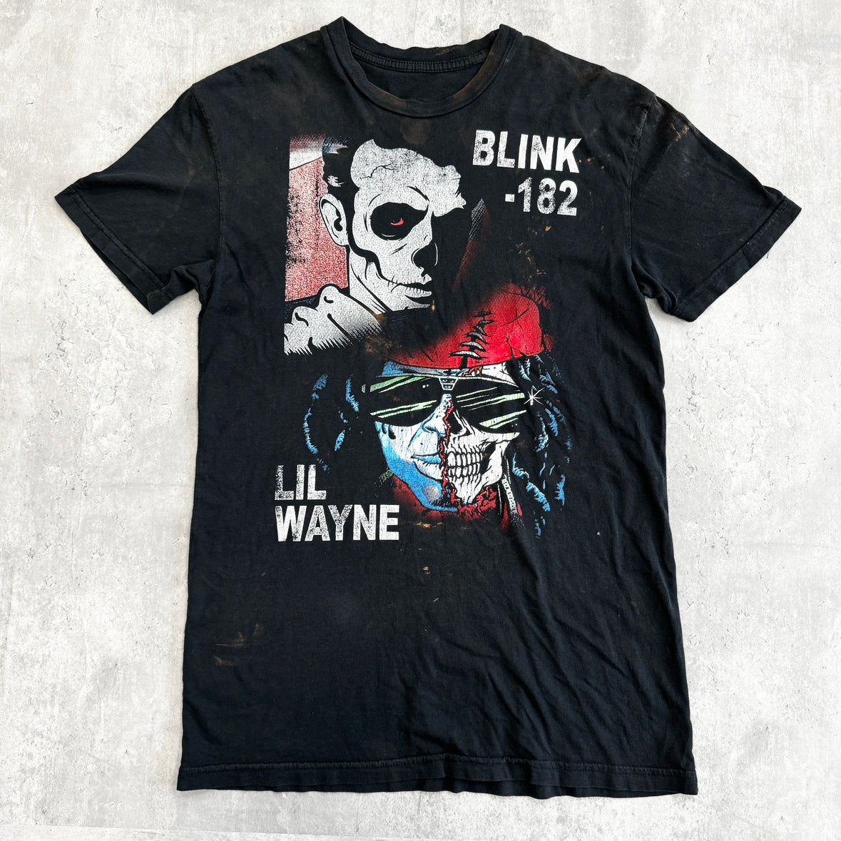 BLINK-182 ブリンク182 wayne shirt RM120 両面プリント バンド タグ欠損 ダブルステッチ ブラック