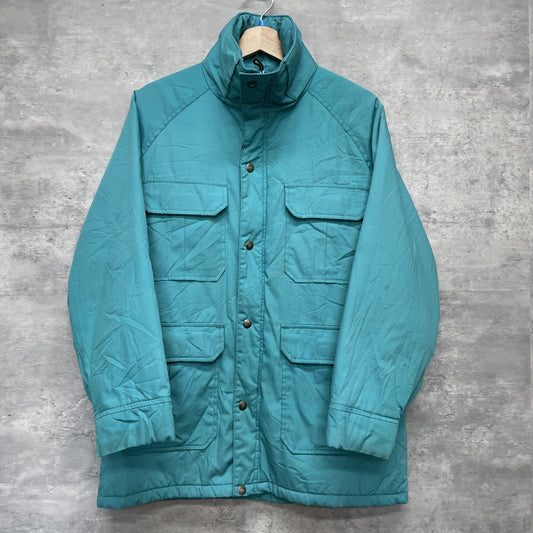 80s vintage 古着　ビンテージ　ウールリッチ　USA製　WOOLRICH マウンテンジャケット　ダブルジップ　アウトドア　ターコイズブルー