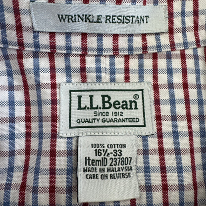 90s L.L.Bean エルエルビーン ボタンダウンシャツ 胸ポケット チェックサイズ 2XL マレーシア製