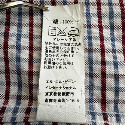 90s L.L.Bean エルエルビーン ボタンダウンシャツ 胸ポケット チェックサイズ 2XL マレーシア製