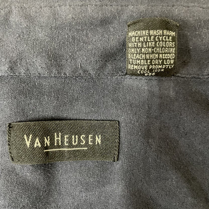 90s vintage 古着　ビンテージ　バンヒューゼン　長袖シャツ　ベロア　カジュアル　VANHEUSEN