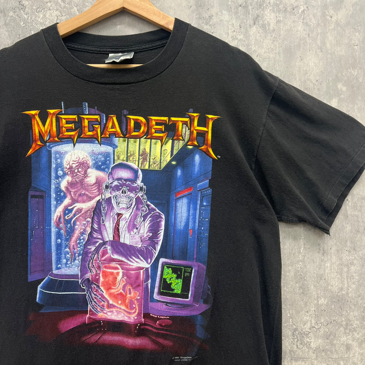 90s USA製 BROCKUM MEGADETH 1991 RUST IN PEACE バンドT ブロッカム メガデス シングルステッチ 古着 ビンテージ Tシャツ 半袖