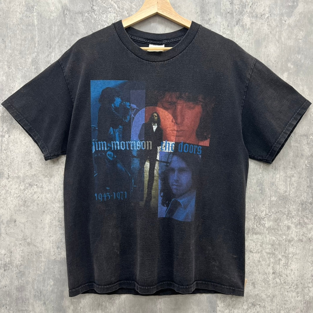 00s TENNESSEE RIVER THE DOORS JIM MORRISON 追悼Tシャツ ドアーズ ジム・モリソン 古着 ビンテージ 半袖 Tシャツ ブラック