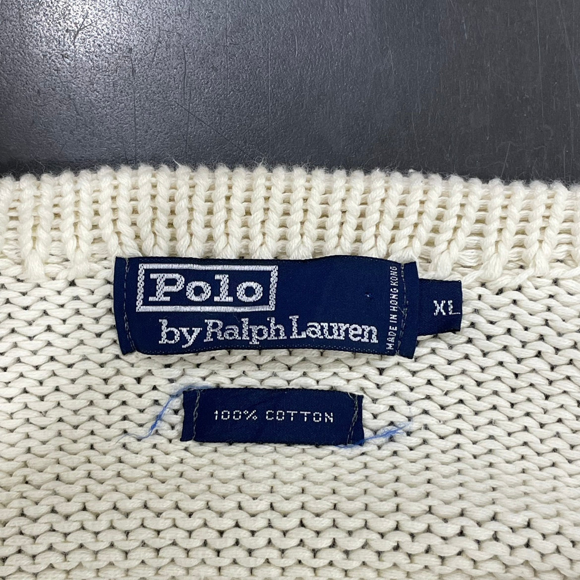 90s Polo by Ralph Lauren P-WING コットンニット セーター ラルフローレン Pウィング 古着 90年代 ビンテージ　ウィングフット アメカジ