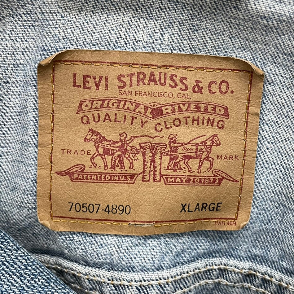 90s USA製 Levi's 70507-4890 リーバイス デニムジャケット Gジャン 90年代 古着 アウター made in usa ビンテージ ライトアウター