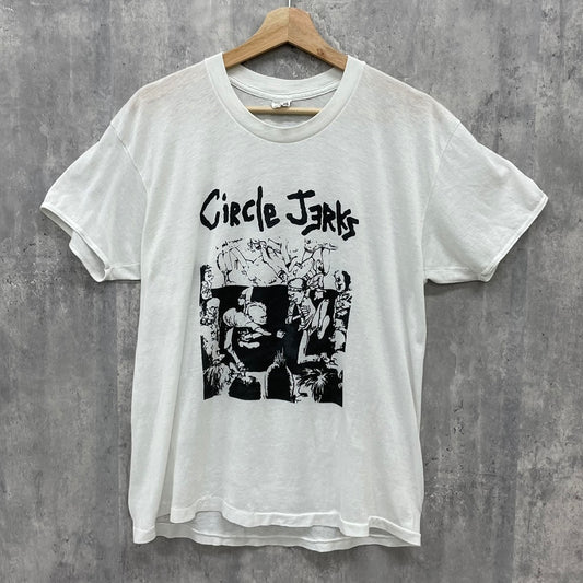 80s USA製 TOWNCRAFT Circle Jerks Tシャツ バンドT サークルジャークス タウンクラフト 半袖 80年代 古着 ビンテージ