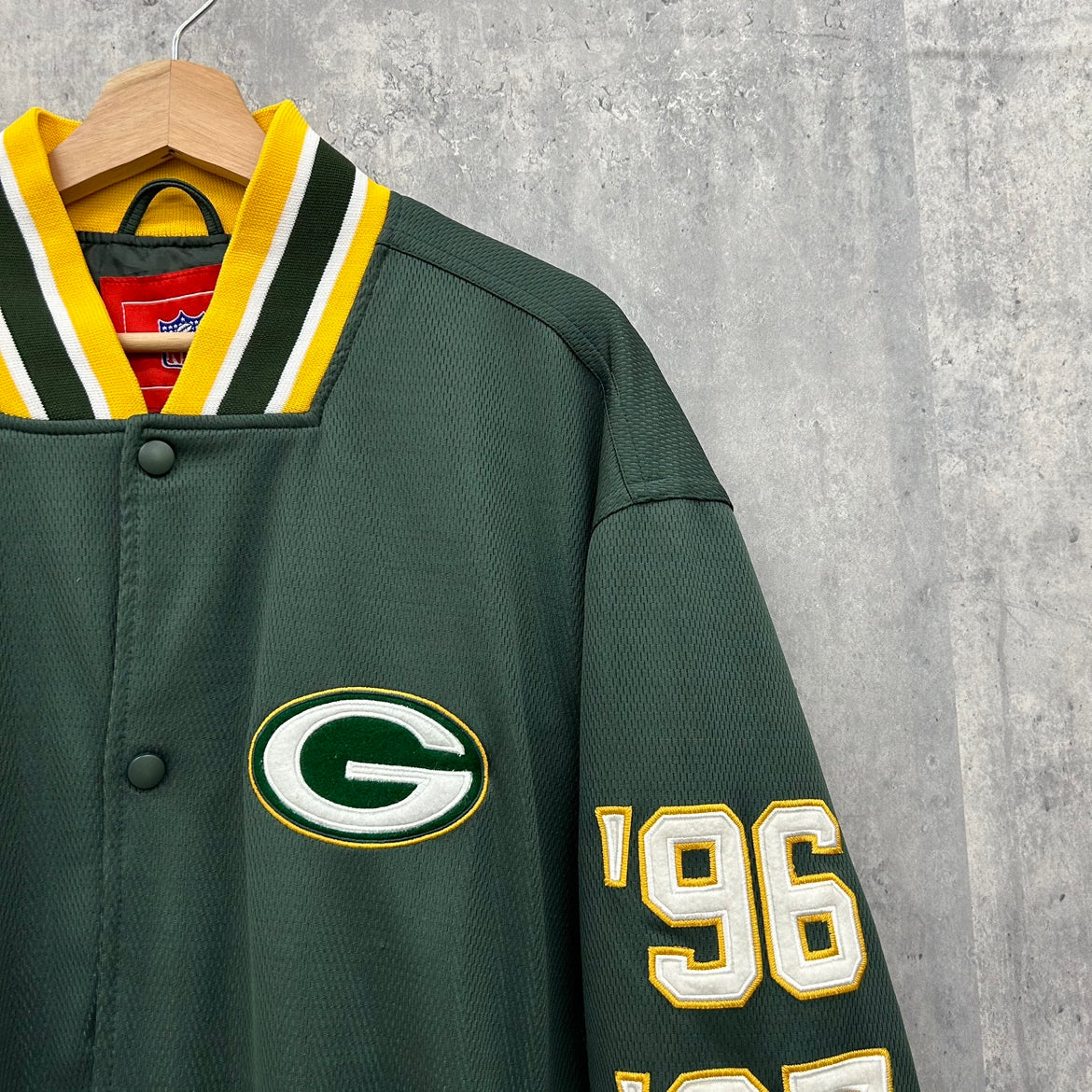 00s NFL GREEN BAY PACKERS スタジャン ジャケット グリーンベイ パッカーズ SUPER BOWL スーパーボウル 記念品 メモリアル ナイロンジャケット 古着 ビンテージ