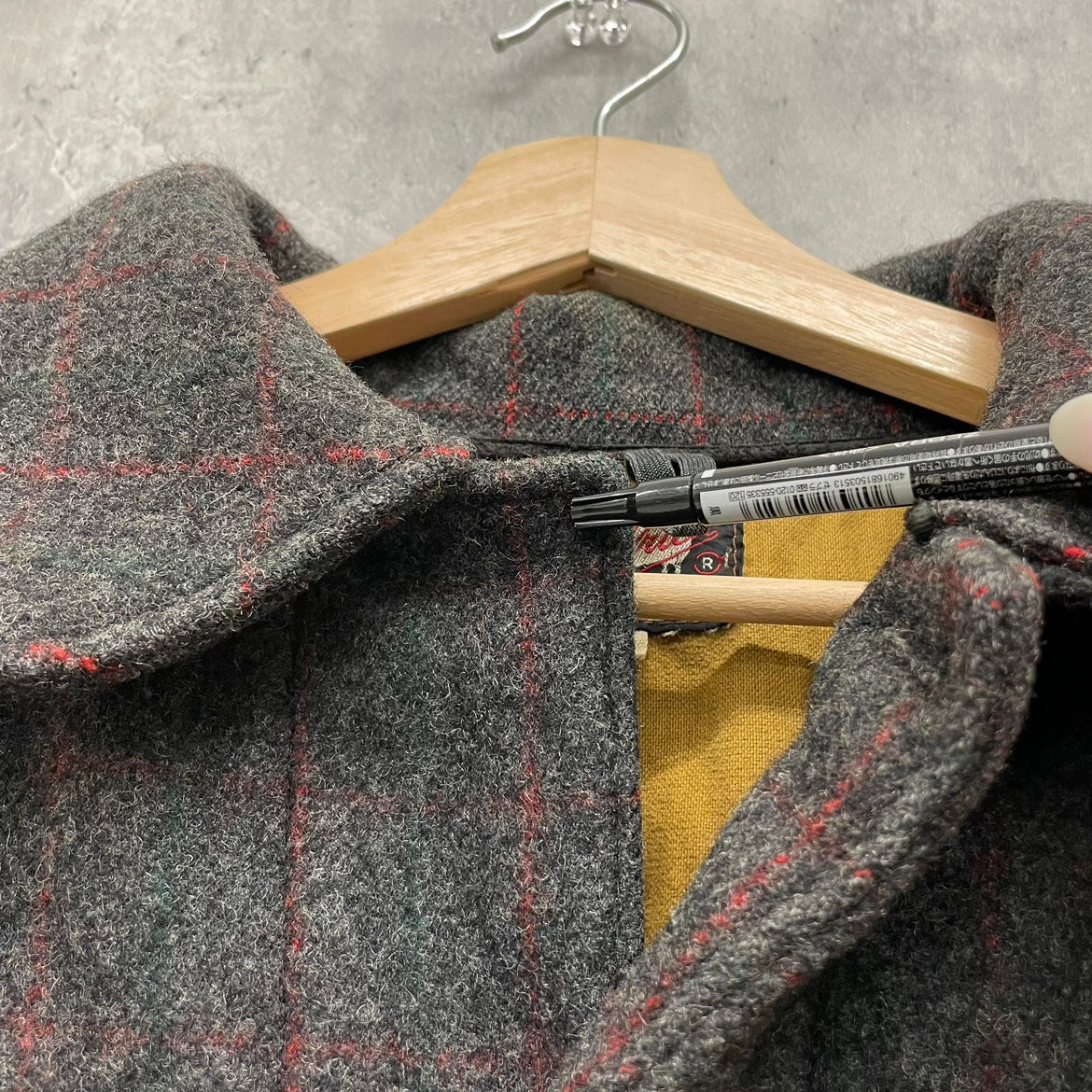 50s USA製 WOOLRICH マッキーノ クルーザー ハンティングジャケット ウールリッチ 黒タグ バッファローチェック ヘビーアウター 黒 46