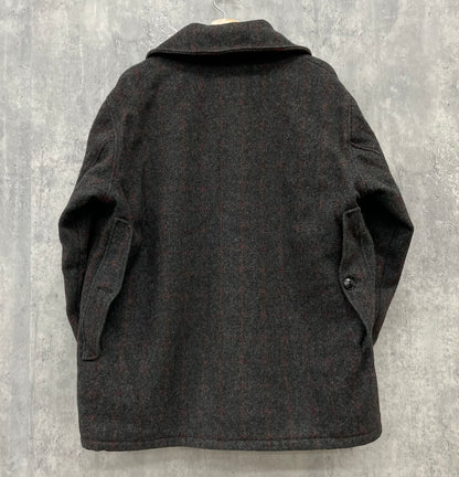 50s USA製 WOOLRICH マッキーノ クルーザー ハンティングジャケット ウールリッチ 黒タグ バッファローチェック ヘビーアウター 黒 46