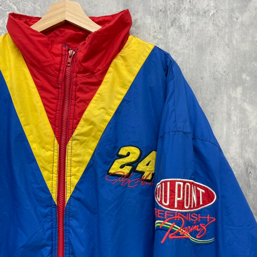 90s NUTMEG NASCAR レーシングジャケット ジェフゴードン 古着 ビンテージ 刺しゅう XL相当