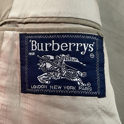 80s vintage 古着　ビンテージ　バーバリー　Burberry スーツ　テーラードジャケット　USA製　カジュアル