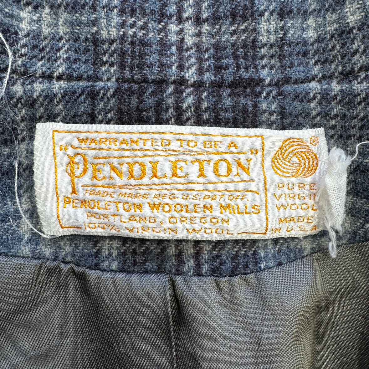 70's USA製 白タグ vintage PENDLETON ペンドルトン ウール テーラードジャケット