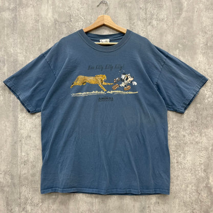 00s Disney ANIMAL KINGDOM "Nice Kitty,Kitty,Kitty!" Tシャツ 半袖 ディズニー ミッキー アニマルキングダム 古着 ビンテージ XL