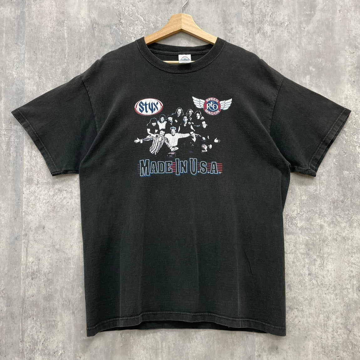 00s DELTA REO SPEED WAGON STYX ツアーTシャツ "MADE IN U.S.A." 半袖 バンドTシャツ ロック スピードワゴン スティクス ブラック L