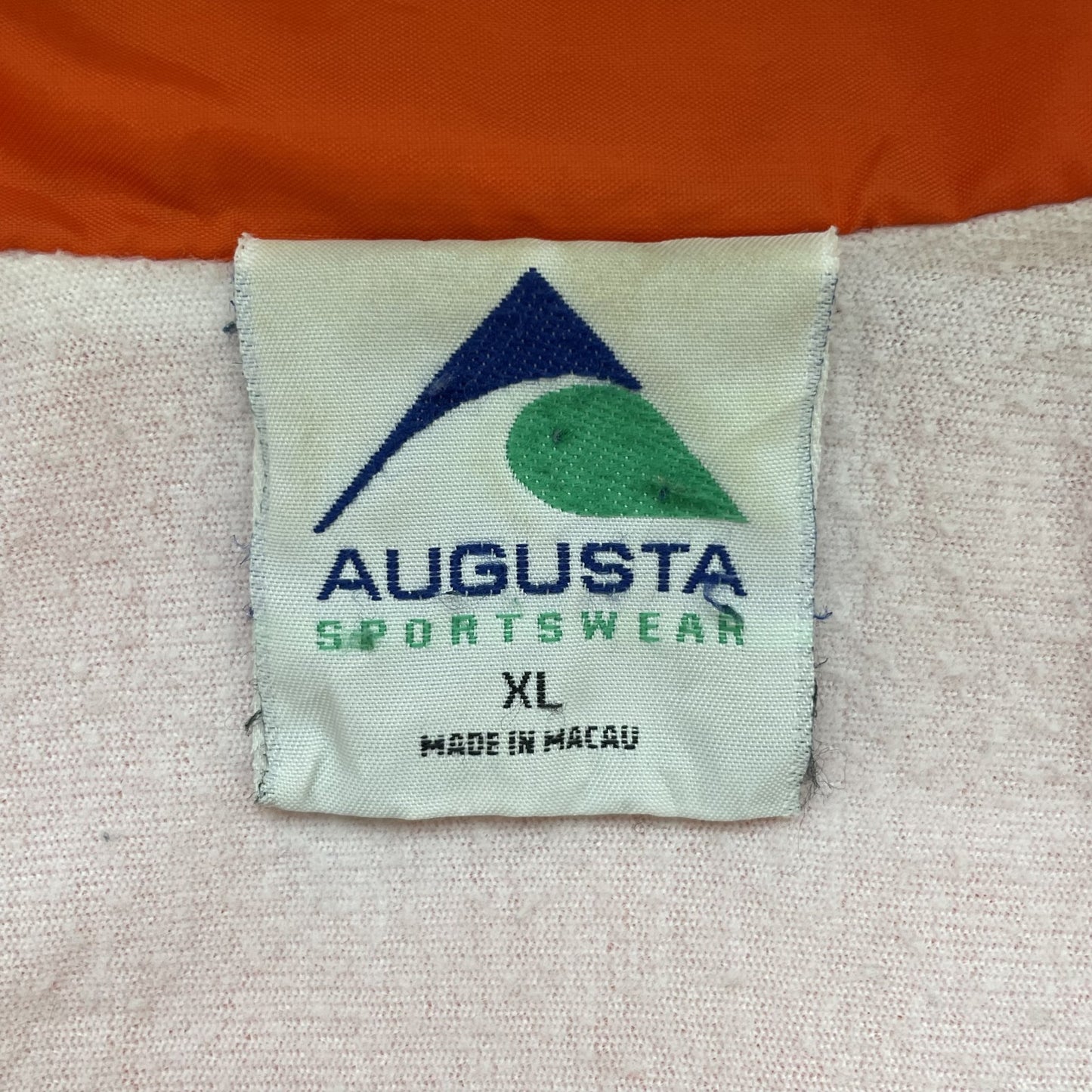 90s vintage 古着　ビンテージ　AUGUSTA SPORTSWEAR ナイロン　コーチジャケット　刺繍　スナップ　蛍光色　