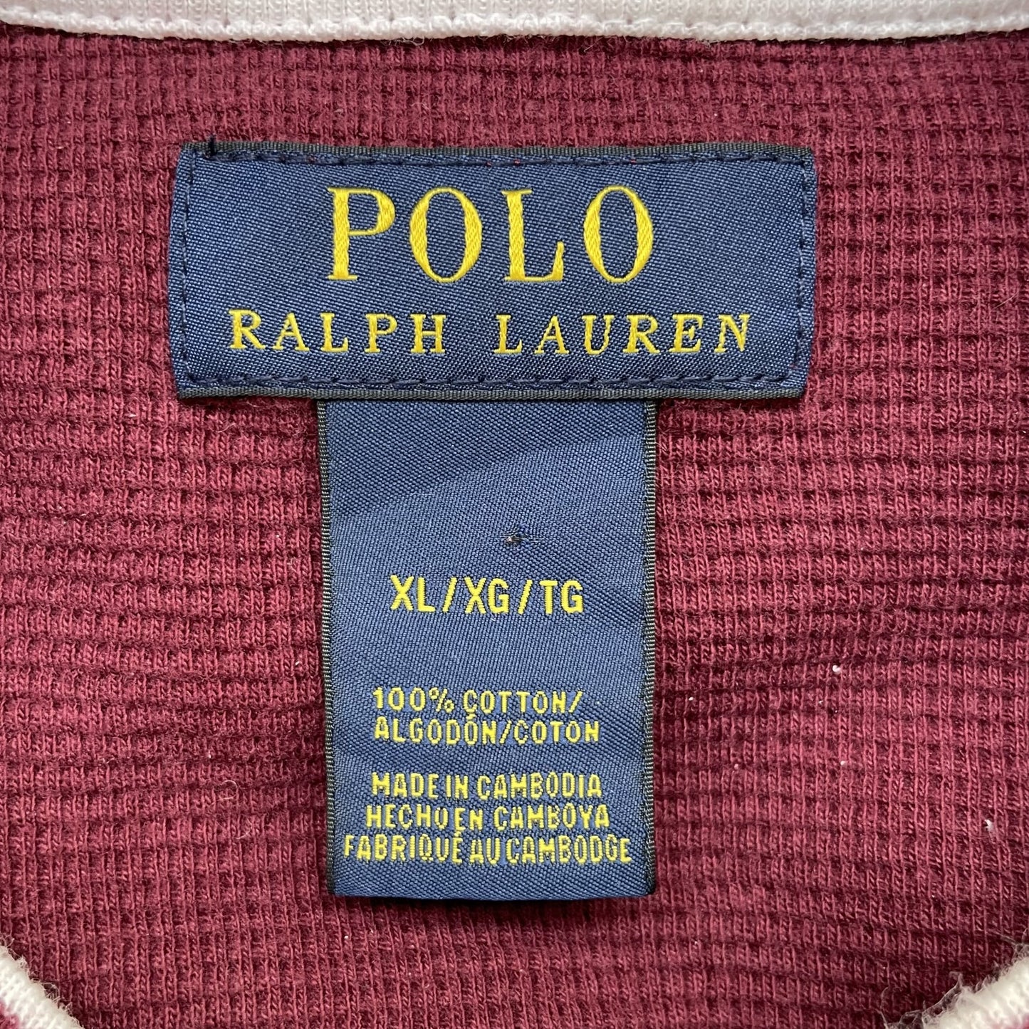 00s vintage 古着　ビンテージ　ラルフローレン　長袖　POLO RALPH LAUREN　コットンサーマル