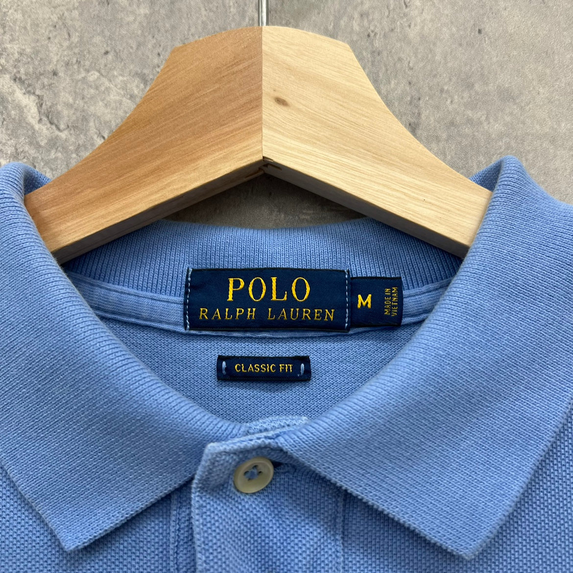 Polo by Ralph Lauren ポロ ラルフローレン 無地 ポロシャツ 半袖シャツ 古着 ビンテージ M ブルー