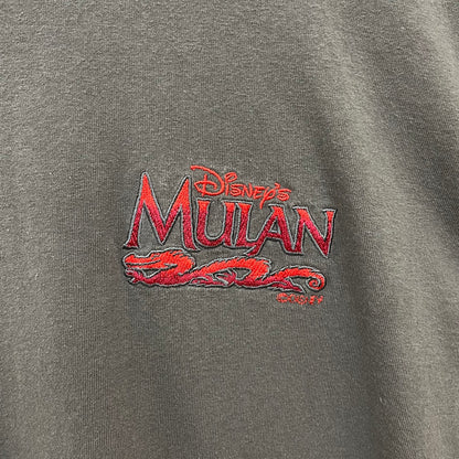 90ｓ USA製 Murina vintage Disney MULAN ロンＴ ディズニー ムーラン スペシャル 希少 激レア ムービー 映画 古着 ビンテージ  長袖 黒 ＸＬ