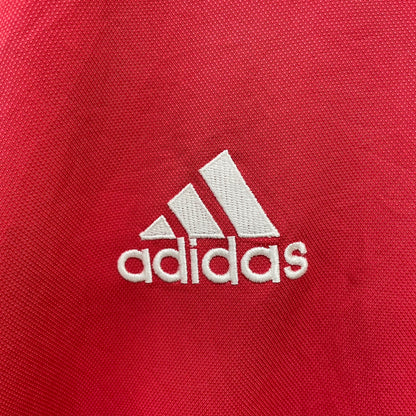 00s adidas ナイロンジャケット アディダス ワンポイント ロゴ 刺しゅう 古着 ビンテージ 赤 L相当