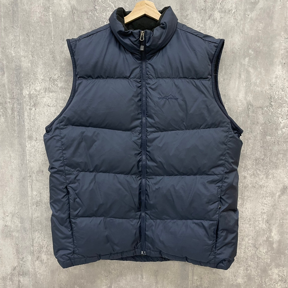 00s Eddie Bauer ダウンベスト エディバウワー GOOSE DOWN 古着 ビンテージ ネイビー XL