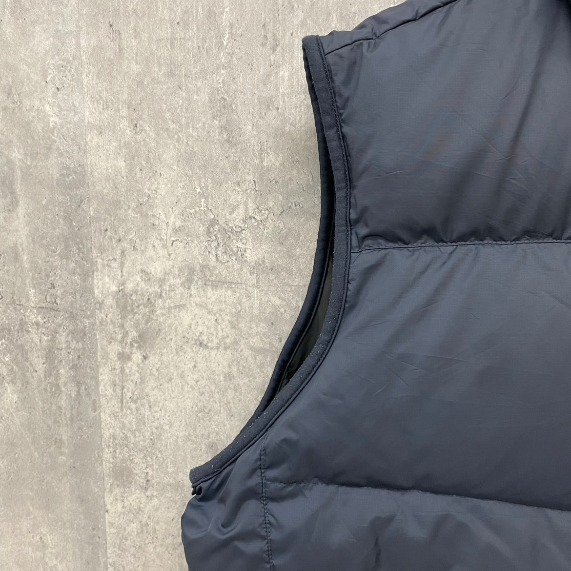 00s Eddie Bauer ダウンベスト エディバウワー GOOSE DOWN 古着 ビンテージ ネイビー XL