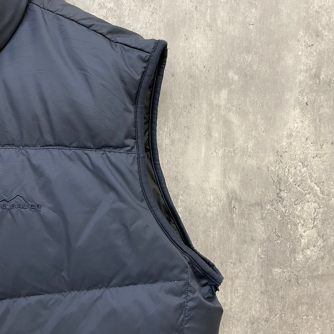 00s Eddie Bauer ダウンベスト エディバウワー GOOSE DOWN 古着 ビンテージ ネイビー XL