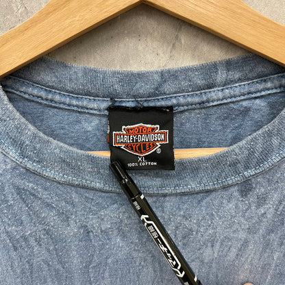 90s USA製 HARLEY-DAVIDSON ハーレーダビッドソン ハワイ Hawaii 半袖 Tシャツ 古着 ビンテージ ブルー XL