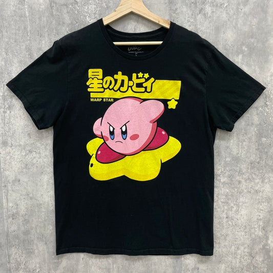 KIRBY 星のカービィ Tシャツ キャラクター アニメ ゲーム 任天堂 半袖 古着 ビンテージ ブラック L