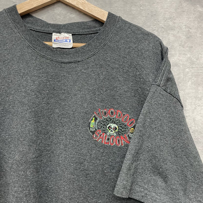 00s vintage 古着　ビンテージ　ヘインズ　Hanes スカル　グレー　ストリート　オーバーサイズ　バイカー　ニューオーリンズ