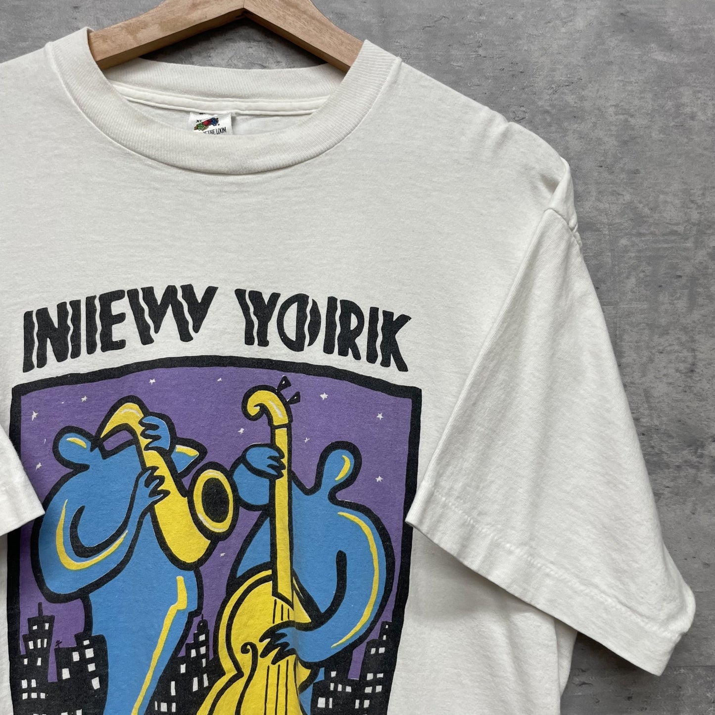 90s vintage 古着　ビンテージ　フルーツオブザルーム FRUITOFTHELOOM 音楽　ジャズ　USA製