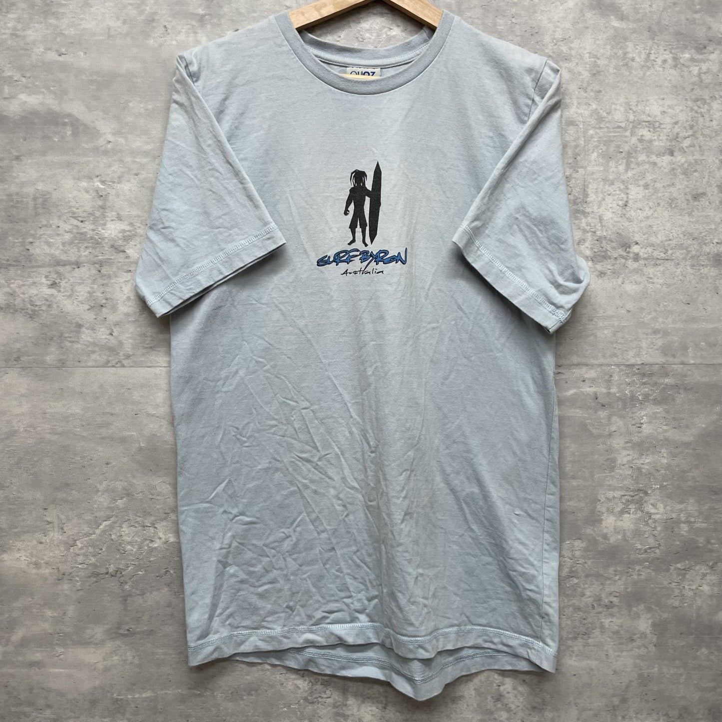 00s vintage 古着　ビンテージ　サーフボード　QUOZ PLUS  ブルー　ストリート　サーファー　オーバーサイズ