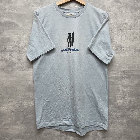 00s vintage 古着　ビンテージ　サーフボード　QUOZ PLUS  ブルー　ストリート　サーファー　オーバーサイズ