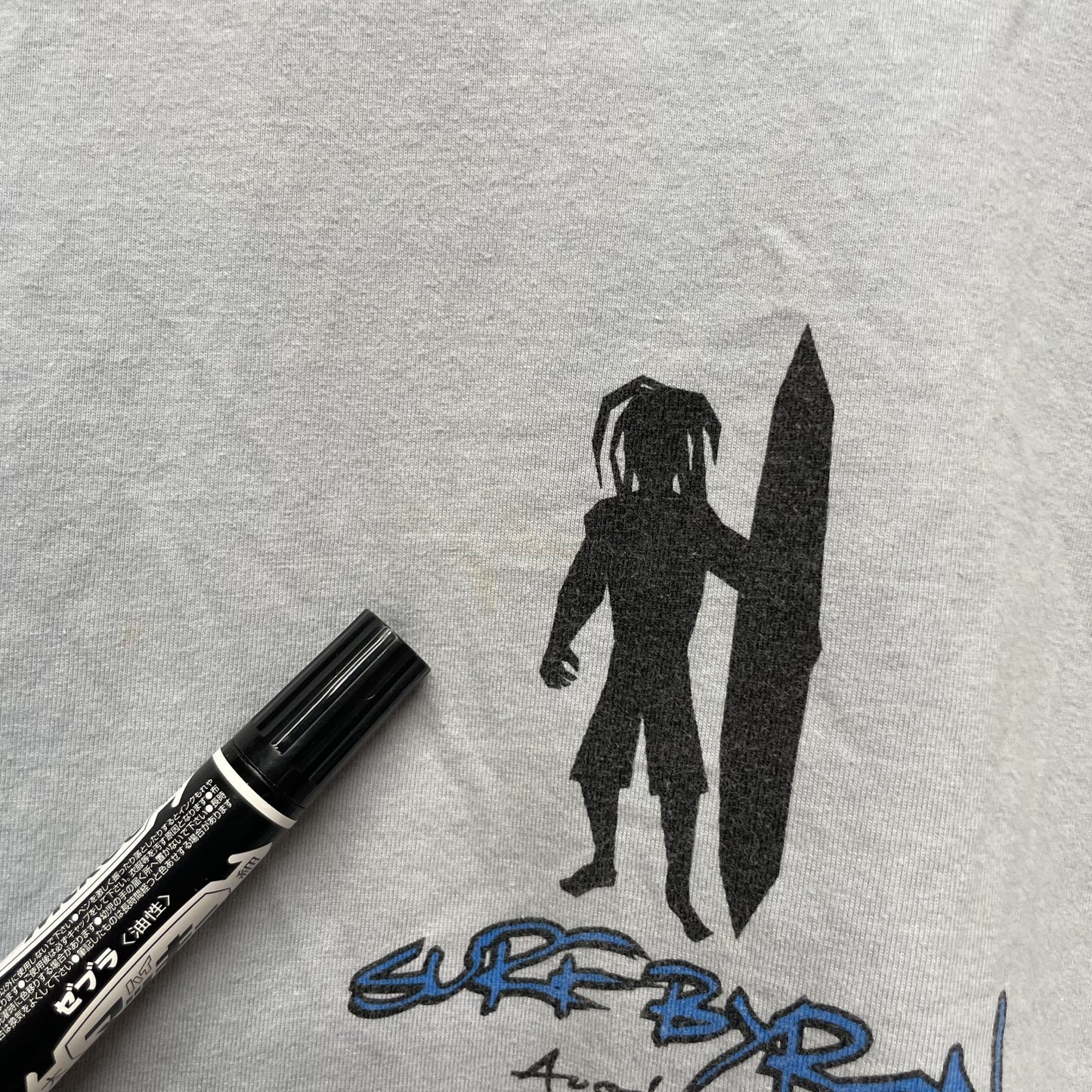 00s vintage 古着　ビンテージ　サーフボード　QUOZ PLUS  ブルー　ストリート　サーファー　オーバーサイズ