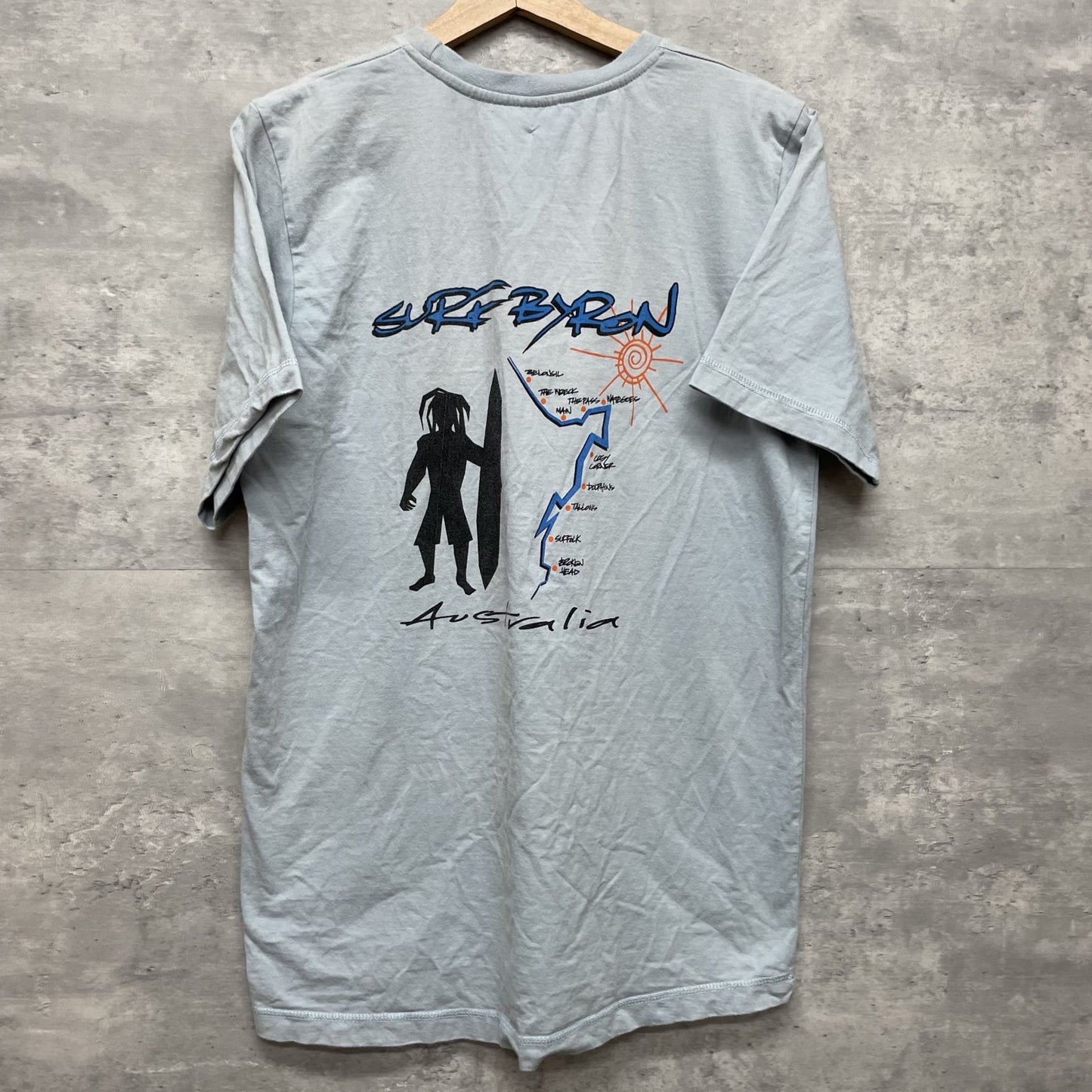 00s vintage 古着　ビンテージ　サーフボード　QUOZ PLUS  ブルー　ストリート　サーファー　オーバーサイズ