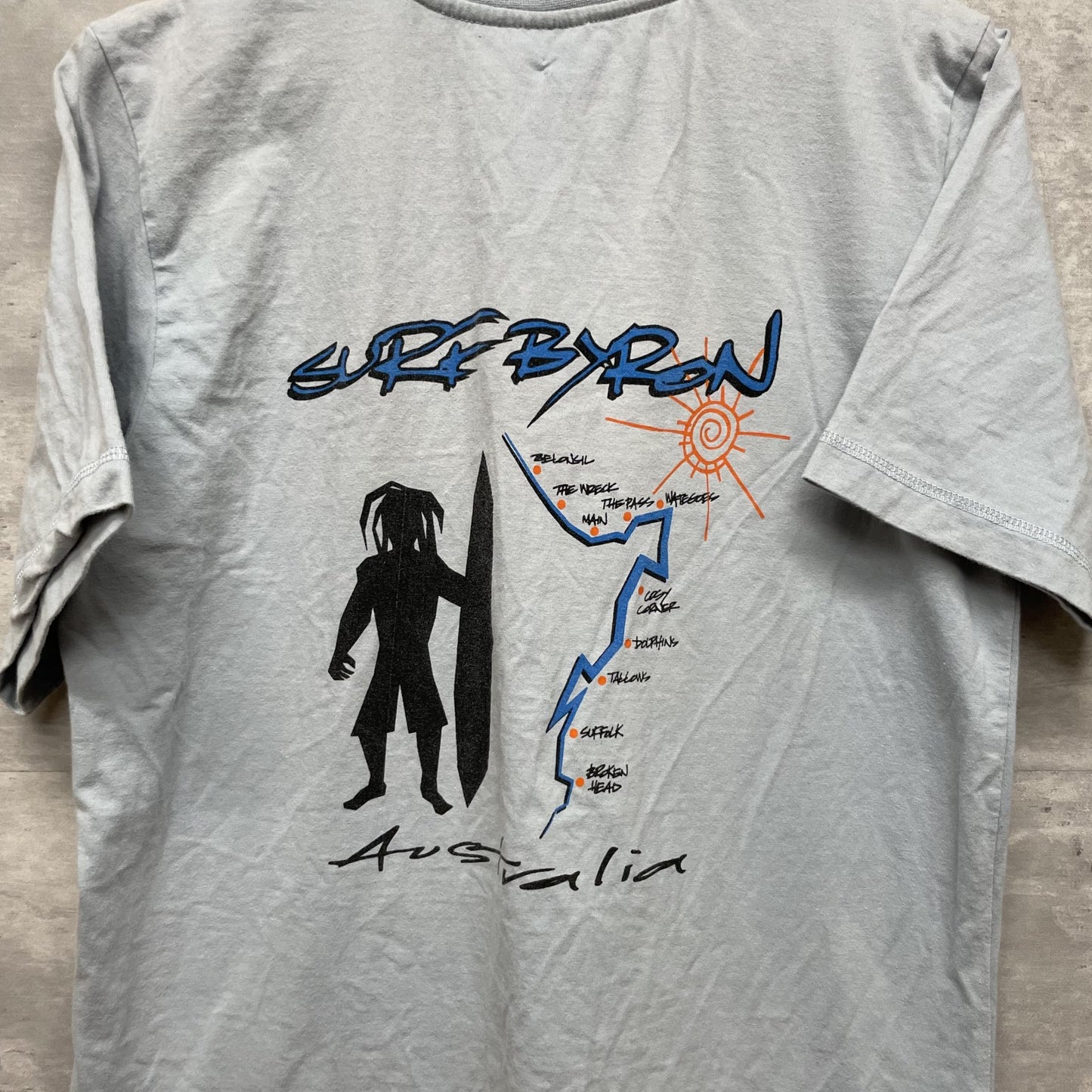 00s vintage 古着　ビンテージ　サーフボード　QUOZ PLUS  ブルー　ストリート　サーファー　オーバーサイズ