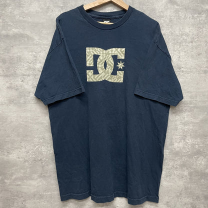 00s vintage 古着　ビンテージ　DC ロゴプリント　ディーシー　ストリート　ネイビー　オーバーサイズ