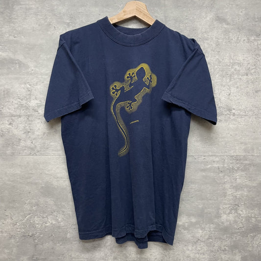 90s vintage 古着　ビンテージ　トカゲ　ランサローテ　ネイビー　ストリート　シティ　LANZAROTE