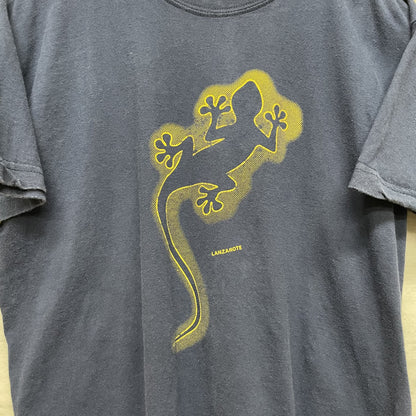 90s vintage 古着　ビンテージ　トカゲ　ランサローテ　ネイビー　ストリート　シティ　LANZAROTE