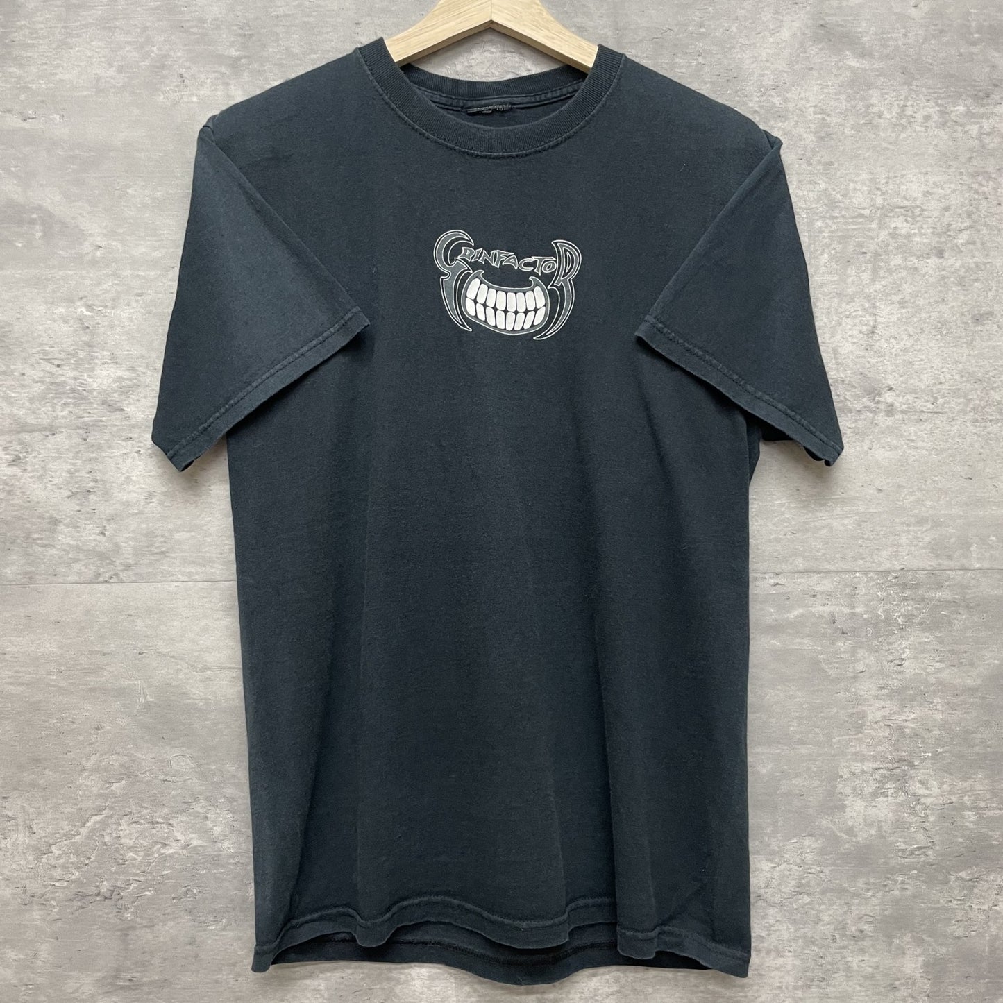 00s vintage 古着　ビンテージ　Grinfactor ストリート　スケーター　バッフプリント　ブラック
