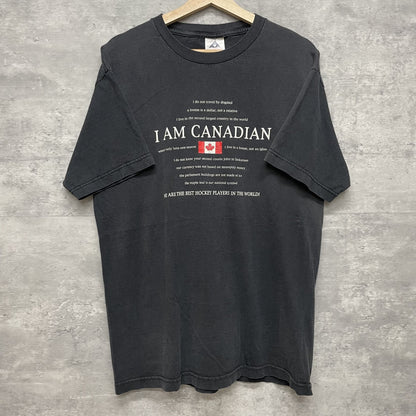 00s vintage 古着　ビンテージ　ALSTYLE USA製　ブラック　カナダ　メッセージ　ストリート　アルスタイル