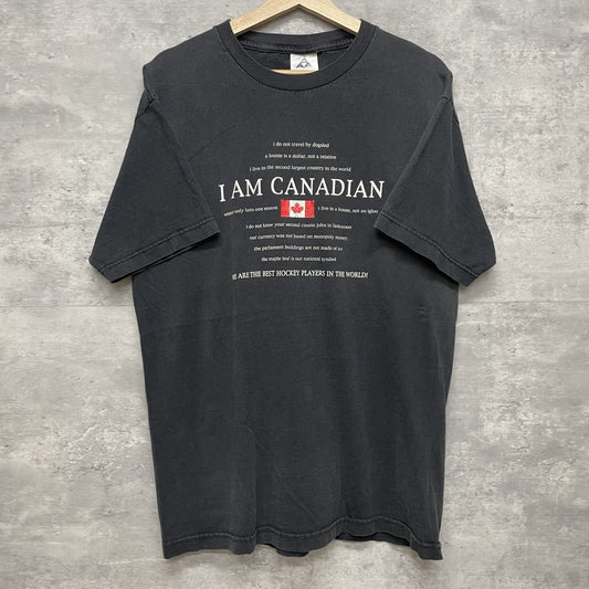 00s vintage 古着　ビンテージ　ALSTYLE USA製　ブラック　カナダ　メッセージ　ストリート　アルスタイル